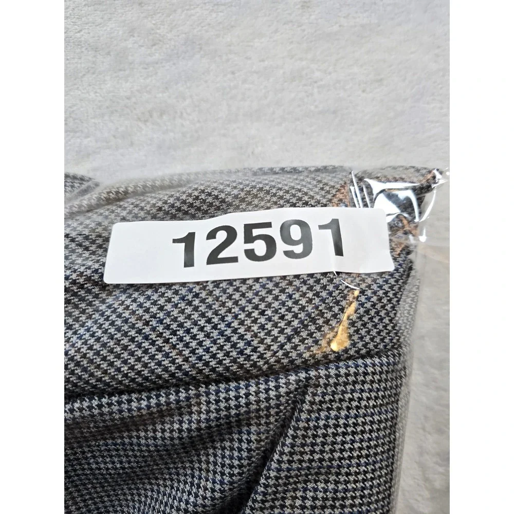 Lauren Ralph Lauren Sport Coat Mens 54L Blue Grey Silk Wool Houndstooth Blazer